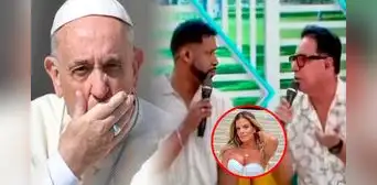 Ricardo Rondón regaña a Edson Dávila en vivo por preguntar a sacerdote sobre boda de Alejandra Baigorria durante reportaje del papa Francisco