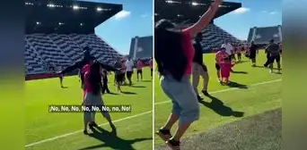 Niño cumple su sueño de conocer a Lionel Messi durante entrenamientos y la reacción de su madre es viral
