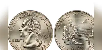 Esta moneda de 25 centavos del Distrito de Columbia podría alcanzar un valor de hasta US$4.500 en el mercado coleccionista