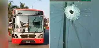 Delincuentes balean bus de Corredor Rojo cerca al Estadio Monumental en Ate: sujetos dejan un mensaje