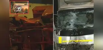 Cuatro personas se salvan de morir tras violento choque de furgonetas en La Victoria: uno de los vehículos terminó volcado Cuatro personas se salvan de morir tras violento choque de furgonetas en La Victoria: uno de los vehículos terminó volcado