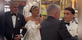 Said Palao rompió en llanto al ver entrar a Alejandra Baigorria caminando hacia el altar vestida de novia Said Palao rompió en llanto al ver entrar a Alejandra Baigorria caminando hacia el altar vestida de novia