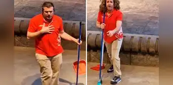 Personal de limpieza imita a David Bisbal mientras barre y se vuelve viral: "¡Que le suban el sueldo!" Personal de limpieza imita a David Bisbal mientras barre y se vuelve viral: "¡Que le suban el sueldo!"