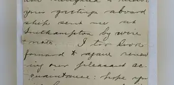 Carta escrita a bordo del Titanic se subasta por casi 400.000 dólares, un pedazo de historia Carta escrita a bordo del Titanic se subasta por casi 400.000 dólares, un pedazo de historia