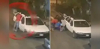 Delincuente intentó robar autoparte de auto estacionado y vecinos lo golpearon en SJM Delincuente intentó robar autoparte de auto estacionado y vecinos lo golpearon en SJM