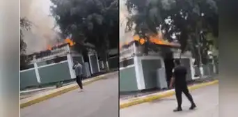 Fuerte incendio en la Escuela de la PNP en Puente Piedra moviliza 8 unidades de bomberos Fuerte incendio en la Escuela de la PNP en Puente Piedra moviliza 8 unidades de bomberos