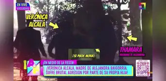 Hermana menor de Alejandra Baigorria agrede a su madre en plena fiesta: 'Amor y fuego' expone graves imágenes