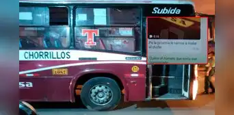 Chofer de bus baleado de la línea T reveló que extorsionador estaba entre los pasajeros: "Me ha grabado" Chofer de bus baleado de la línea T reveló que extorsionador estaba entre los pasajeros: "Me ha grabado"