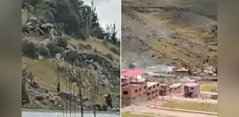 Enfrentamiento entre policía y miembros de Fuerabamba deja 3 heridos en minera Las Bambas, Apurímac Enfrentamiento entre policía y miembros de Fuerabamba deja 3 heridos en minera Las Bambas, Apurímac