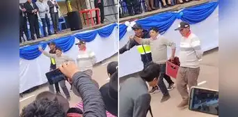 Peruanos se cuelan en el desfile y marchan con caja de cerveza: "Solo pasa en Perú" Peruanos se cuelan en el desfile y marchan con caja de cerveza: "Solo pasa en Perú"