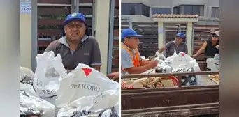 Obrero peruano habla inglés sin problemas al ser consultado sobre servicio de carga: "What time?" Obrero peruano habla inglés sin problemas al ser consultado sobre servicio de carga: "What time?"
