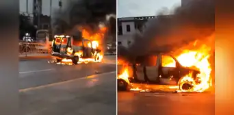 Vehículo se incendia frente al centro comercial Festiva en la avenida Alfonso Ugarte y alerta a transeúntes Vehículo se incendia frente al centro comercial Festiva en la avenida Alfonso Ugarte y alerta a transeúntes