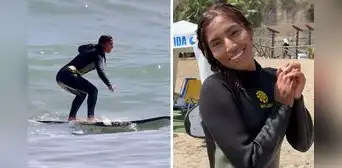 Tiktoker boliviana visitó playa de Lima y en una hora aprendió a surfear: “¿Nos pueden ceder un cantito?” Tiktoker boliviana visitó playa de Lima y en una hora aprendió a surfear: “¿Nos pueden ceder un cantito?”
