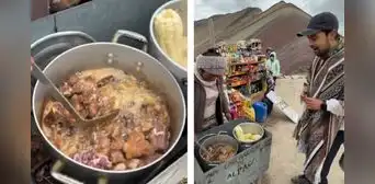 Turista queda sorprendido al probar chicharrón de alpaca en Montaña de 7 Colores en Cusco: “Cero colesterol” Turista queda sorprendido al probar chicharrón de alpaca en Montaña de 7 Colores en Cusco: “Cero colesterol”