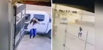 Mujer corrió para alcanzar camioneta que avanzó sola y usuarios quedan atónitos: “Ni Usain Bolt” Mujer corrió para alcanzar camioneta que avanzó sola y usuarios quedan atónitos: “Ni Usain Bolt”