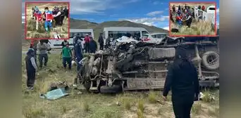 Dos personas fallecieron tras choque entre combi y auto particular en provincia de Lampa, Puno