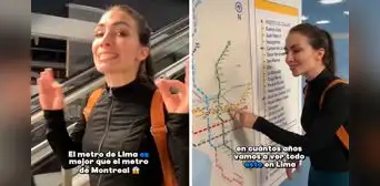 Canadiense sube al Metro de Lima en Santa Anita y lo compara con el de su país: “Es mejor que el Montreal” Canadiense sube al Metro de Lima en Santa Anita y lo compara con el de su país: “Es mejor que el Montreal”