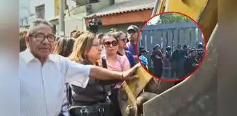 Vecinos se enfrentan a la Municipalidad de Ate por muro de concreto: hacen escudo humano para evitar demolición Vecinos se enfrentan a la Municipalidad de Ate por muro de concreto: hacen escudo humano para evitar demolición