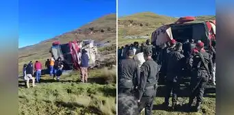 14 trabajadores de minera Poderosa se salvaron de morir: bus se despistó y volcó en La Libertad