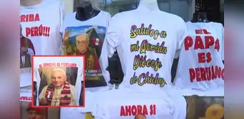 Comerciantes de Gamarra venden polos con diseños del nuevo papa León XIV: “Es peruano" Comerciantes de Gamarra venden polos con diseños del nuevo papa León XIV: “Es peruano"