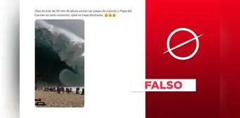 Es un montaje este video que expone "olas de más de 30 metros" en Cancún y Playa del Carmen, México