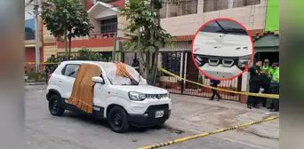 Sicarios asesinan a dos personas dentro de un auto con más de 30 disparos en el Callao