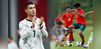 Hijo de Cristiano Ronaldo debuta en la selección de Portugal y el 'Bicho' se rinde ante él: "Muy orgulloso de ti" Hijo de Cristiano Ronaldo debuta en la selección de Portugal y el 'Bicho' se rinde ante él: "Muy orgulloso de ti"