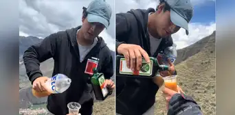 Joven mezcla jager con chicha de jora y su insólita reacción causa furor en redes: ''Con eso ves a Manco Cápac" Joven mezcla jager con chicha de jora y su insólita reacción causa furor en redes: ''Con eso ves a Manco Cápac"