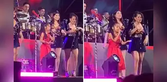 Niña sube al escenario y sorprende al cantar como una integrante más de Corazón Serrano: "Contratada"