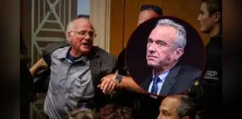 Cofundador de Ben & Jerry's es detenido tras interrumpir audiencia con protestas pro-Palestina: ''RFK mata a gente con odio'' Cofundador de Ben & Jerry's es detenido tras interrumpir audiencia con protestas pro-Palestina: ''RFK mata a gente con odio''