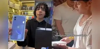 Tiktoker Valentino regaló iPhone en piñata de cumpleaños y joven ganador quedó en shock