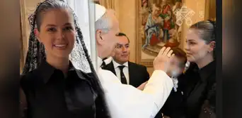 Brunella Horna y Richard Acuña visitan al Papa León XIV: su hijo fue bendecido por el Sumo Pontífice