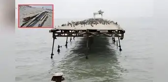Así luce el Muelle Fiscal de Pisco luego de que potente oleaje anómalo destruyera parte de su estructura Así luce el Muelle Fiscal de Pisco luego de que potente oleaje anómalo destruyera parte de su estructura
