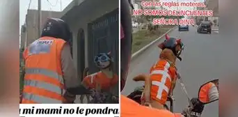 Motociclista peruana también le colocó chaleco a su perrito y es furor en redes: “Todo en regla”
