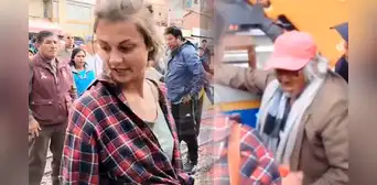 Retiran a turista inglesa del puente Belén y trasladan a anciano indigente a un lugar de resguardo en Cusco Retiran a turista inglesa del puente Belén y trasladan a anciano indigente a un lugar de resguardo en Cusco