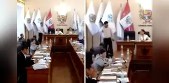 Tenso momento: billetera de consejero regional se pierde en plena sesión extraordinaria y la suspenden en vivo en Trujillo Tenso momento: billetera de consejero regional se pierde en plena sesión extraordinaria y la suspenden en vivo en Trujillo