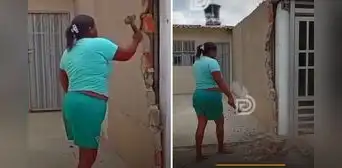 Mujer rompió pared de su vecina porque señala que tapa su reja y caso genera polémica en redes Mujer rompió pared de su vecina porque señala que tapa su reja y caso genera polémica en redes