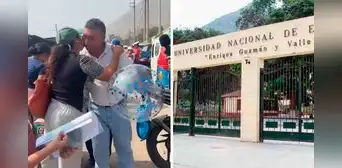 Peruano va acompañado de su esposa, hijos y padre al examen de admisión de La Cantuta y afirma: “Ahora me toca a mí”