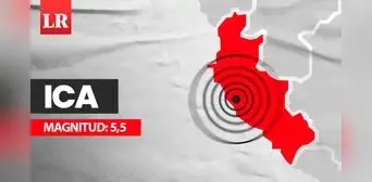Temblor de magnitud 5,5 remeció Ica hoy, según IGP
