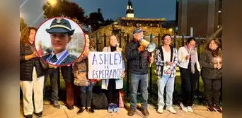Con velas y oraciones, familiares de Ashley Vargas realizan vigilia tras su desaparición: "Te esperamos"