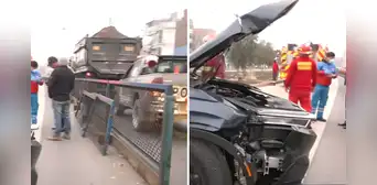 Buses del Metropolitano se desvían en Comas tras cierre de vía por choque de vehículo contra un camión cerca de estaciones