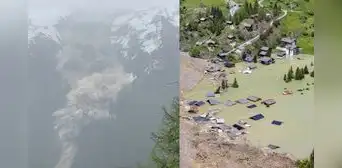 El preciso momento del colapso glaciar en Suiza que arrasó con toda una aldea de 300 habitantes El preciso momento del colapso glaciar en Suiza que arrasó con toda una aldea de 300 habitantes