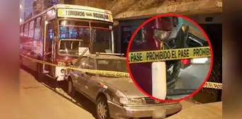 Así fue el desenlace de conductor de Etusa en San Juan de Lurigancho: se estrelló contra taxi tras recibir disparos de extorsionadores