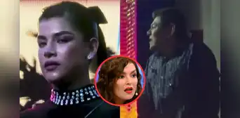 Esposa de Dilbert Aguilar abandona el escenario y discute con el cantante tras reencuentro con Claudia Portocarrero