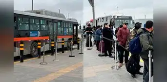 Buses de transporte público son usados como AeroDirecto frente a alta demanda en nuevo aeropuerto Jorge Chávez Buses de transporte público son usados como AeroDirecto frente a alta demanda en nuevo aeropuerto Jorge Chávez