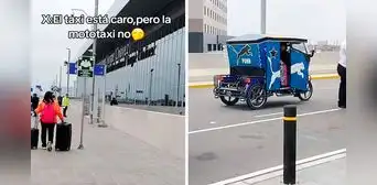 Mototaxi causa sorpresa al transitar en nuevo aeropuerto Jorge Chávez y usuarios reaccionan: “Ahorro es progreso”