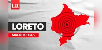 Temblor de magnitud 4,5 remeció Loreto hoy, según IGP Temblor de magnitud 4,5 remeció Loreto hoy, según IGP