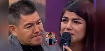 Dilbert Aguilar se quiebra en el cara a cara con su esposa Jhazmín Gutarra tras revelarse infidelidades: "Me duele mucho" Dilbert Aguilar se quiebra en el cara a cara con su esposa Jhazmín Gutarra tras revelarse infidelidades: "Me duele mucho"