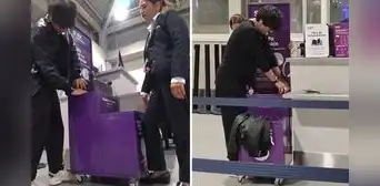 Streamer Daarick intentó evitar pagar extra y su maleta quedó atorada al medir su equipaje en el Aeropuerto Jorge Chávez