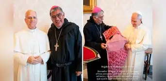 Obispo de Chota y Cutervo se reunió con el papa León XIV y le regaló la tradicional alforja chotana Obispo de Chota y Cutervo se reunió con el papa León XIV y le regaló la tradicional alforja chotana